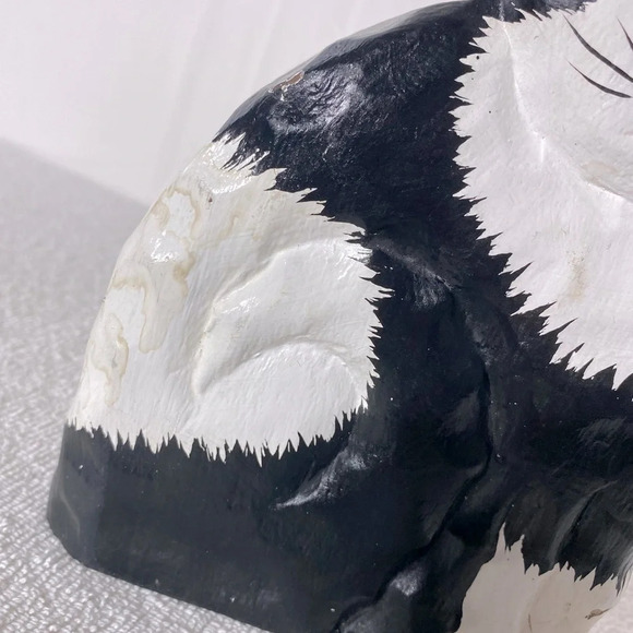 James Haddon Hand  Carved Wood Folk Art Cat Statue Kitty - Picture 3 of 16